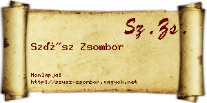 Szüsz Zsombor névjegykártya