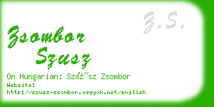 zsombor szusz business card